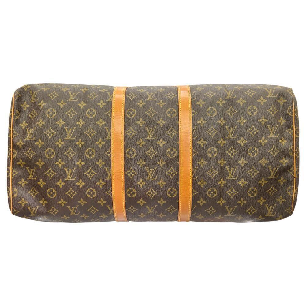 LOUIS VUITTON Brown Monogram Keepall 55 Boston Bag - Picture 5 of 16